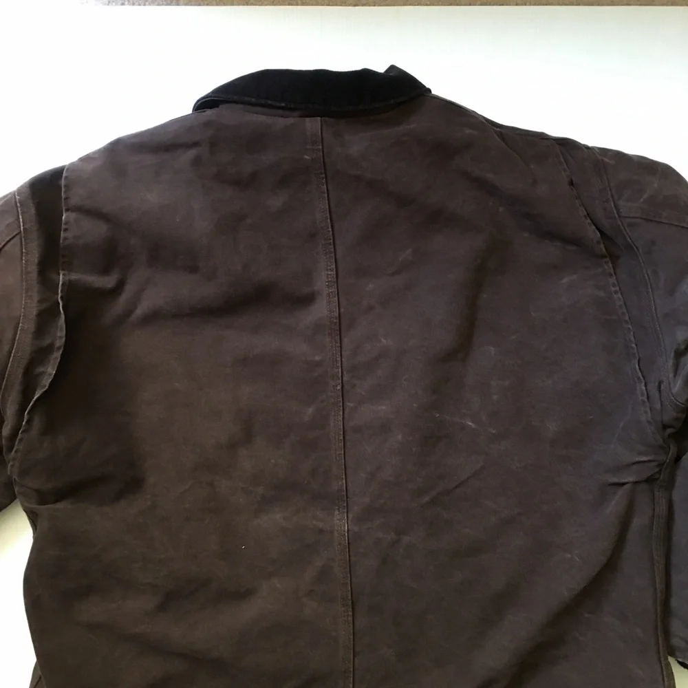 Carhartt 2XL Mens Sherpa Lined  Workwear Jacket/Coat in Dark Brown - Picture 8 of 9
